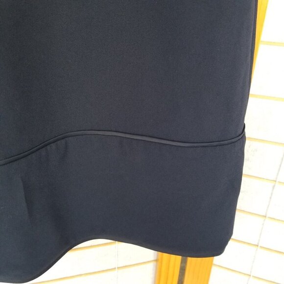 Tahari Navy Blue Dress Size 12 Esmarella A-Line 3/4 Sleeve - Picture 3 of 11
